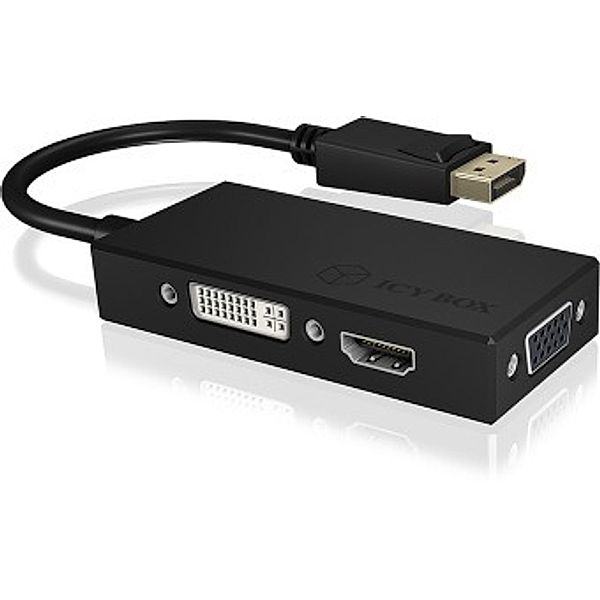 RAIDSONIC ICY BOX 3-in-1 DisplayPort zu HDMI, DVI-D und VGA Grafikadapter