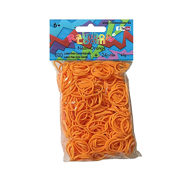 OBILO Rainbow Loom® Gummibänder Neon-Orange