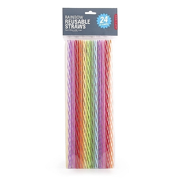 Rainbow Reusable Straws S/24 11