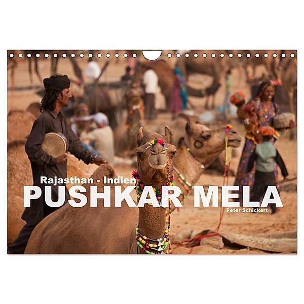 Rajasthan, Indien - Pushkar Mela (Wandkalender 2024 DIN A4 quer), CALVENDO Monatskalender, Peter Schickert