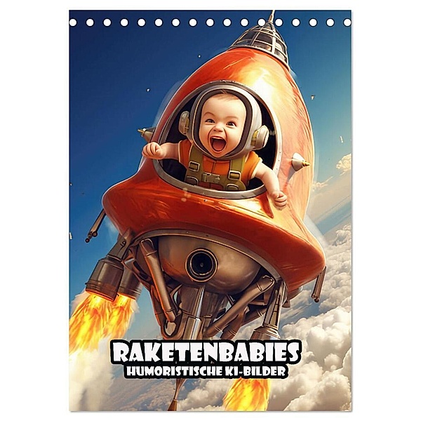 Raketenbabies - Humoristische KI-Bilder (Tischkalender 2024 DIN A5 hoch), CALVENDO Monatskalender, Liselotte Brunner-Klaus