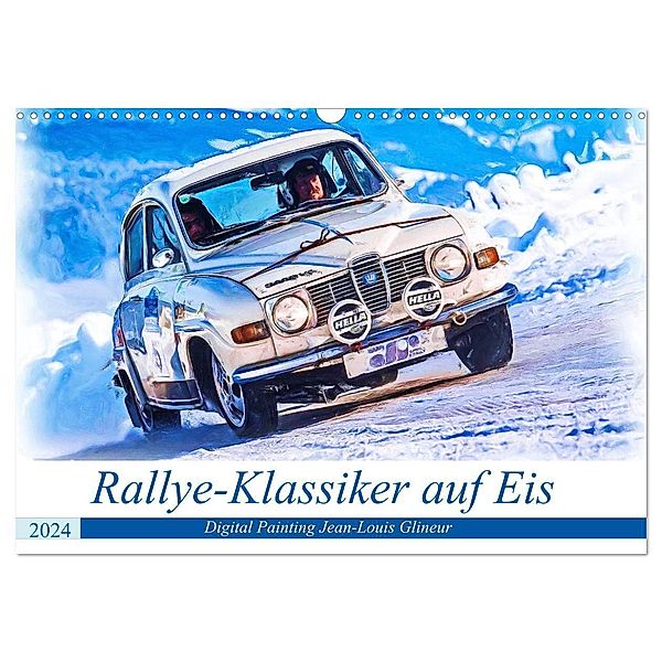 Rallye-Klassiker auf Eis (Wandkalender 2024 DIN A3 quer), CALVENDO Monatskalender, Jean-Louis Glineur