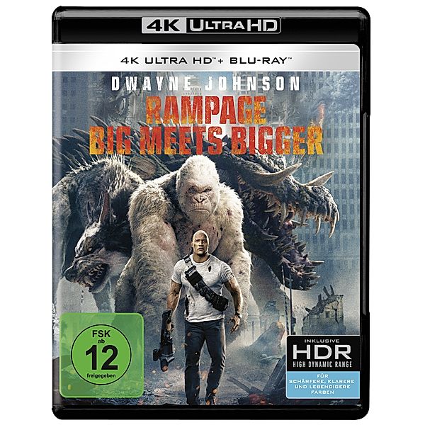 Rampage: Big Meets Bigger (4k Ultra HD), Naomie Harris Malin Akerman Dwayne Johnson