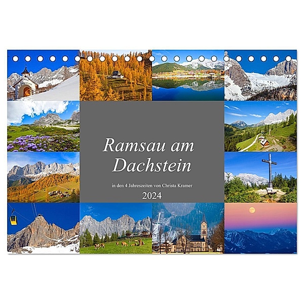 Ramsau am Dachstein (Tischkalender 2024 DIN A5 quer), CALVENDO Monatskalender, Christa Kramer