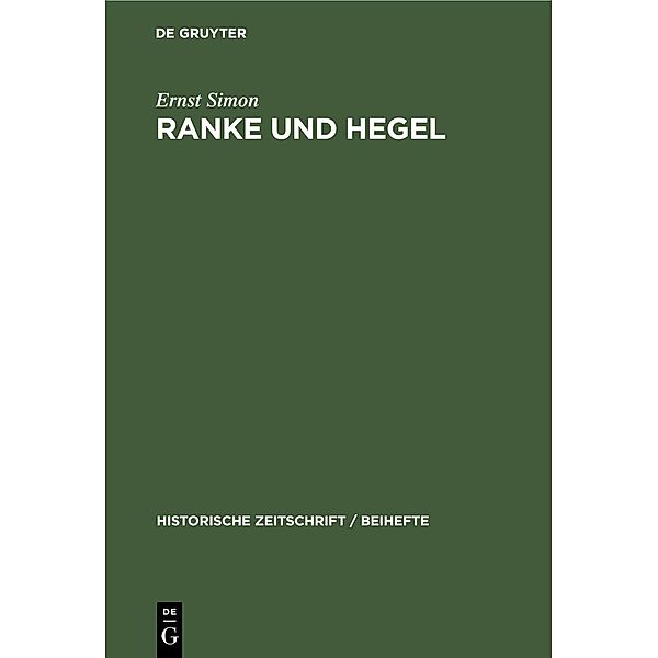 Ranke und Hegel / Jahrbuch des Dokumentationsarchivs des österreichischen Widerstandes, Ernst Simon