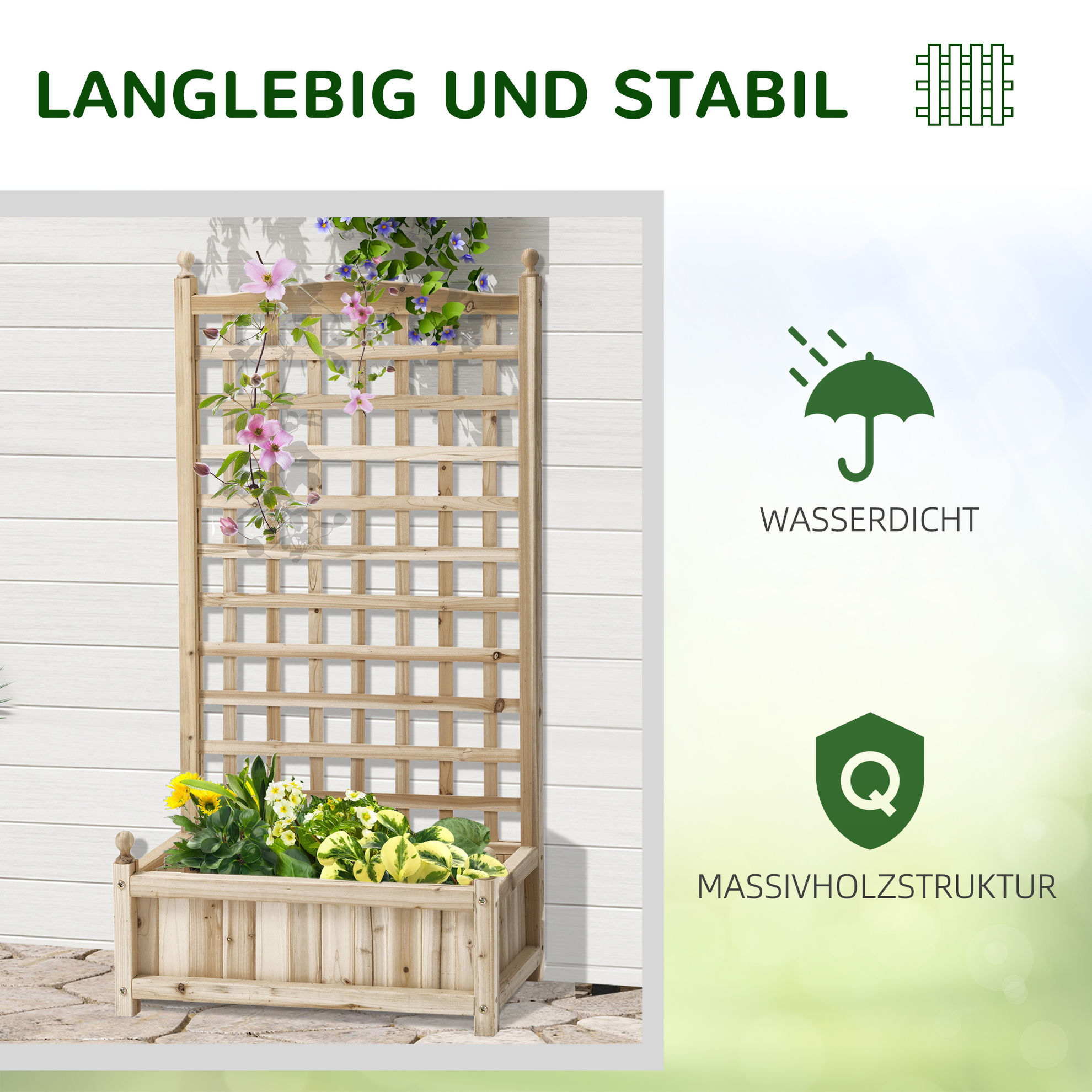 Rankkasten im Spalierrahmen-Design Farbe: naturholz | Weltbild.de