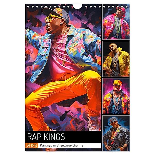 Rap Kings. Paintings im Streetwear-Charme (Wandkalender 2024 DIN A4 hoch), CALVENDO Monatskalender, Rose Hurley