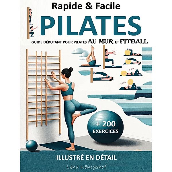 Rapide & Facile : Guide Débutant pour Pilates Au Mur et Fitball - Illustré en Détail + 200 Exercices (HOME FITNESS, #1) / HOME FITNESS, Lena Königshof