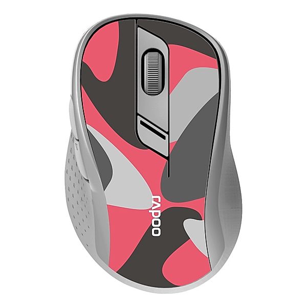 Rapoo Kabellose lautlose Multi-Mode-Maus M500, Camouflage/Rot