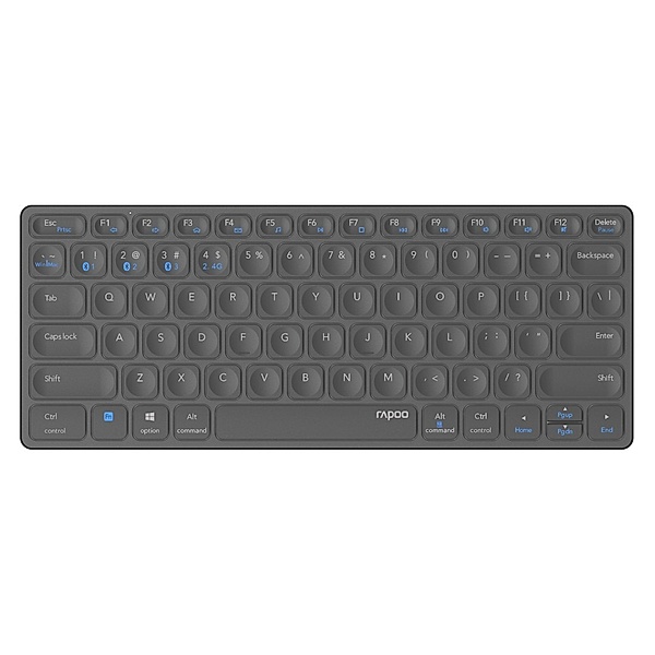 Rapoo Kabellose Multimodus-Tastatur E9600M, Dunkelgrau, QWERTZ