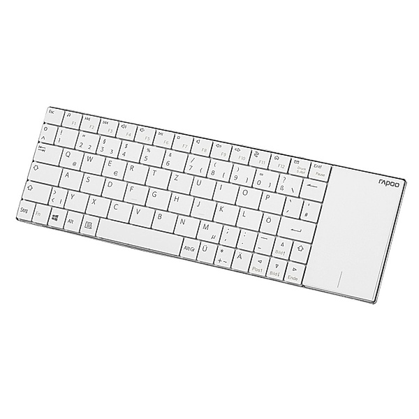 Rapoo Kabellose Touch-Tastatur E2710, Weiß