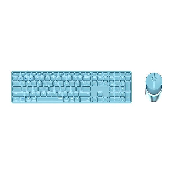 Rapoo Kabelloses Multi-Mode-Deskset 9850M, Blau, QWERTZ