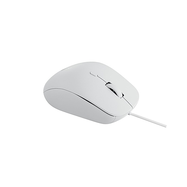 Rapoo Optische lautlose Maus N500, kabelgebunden, Weiß
