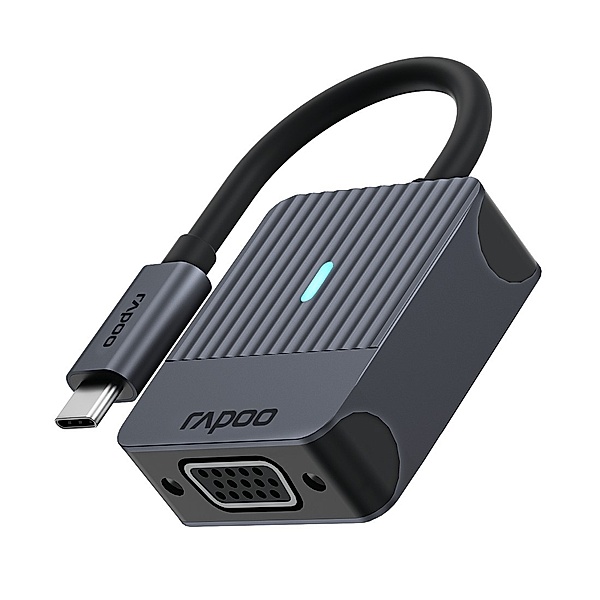 Rapoo USB-C Adapter UCA-1003, USB-C auf VGA, Grau