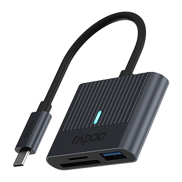 Rapoo USB-C Kartenleser UCR-3001, Grau