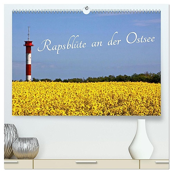 Rapsblüte an der Ostsee (hochwertiger Premium Wandkalender 2024 DIN A2 quer), Kunstdruck in Hochglanz, Rolf Braun