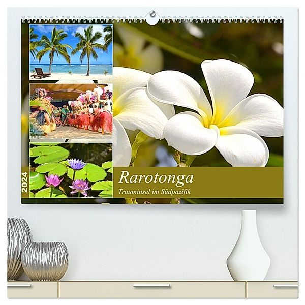 Rarotonga - Trauminsel im Südpazifik. (hochwertiger Premium Wandkalender 2024 DIN A2 quer), Kunstdruck in Hochglanz, Nina Schwarze