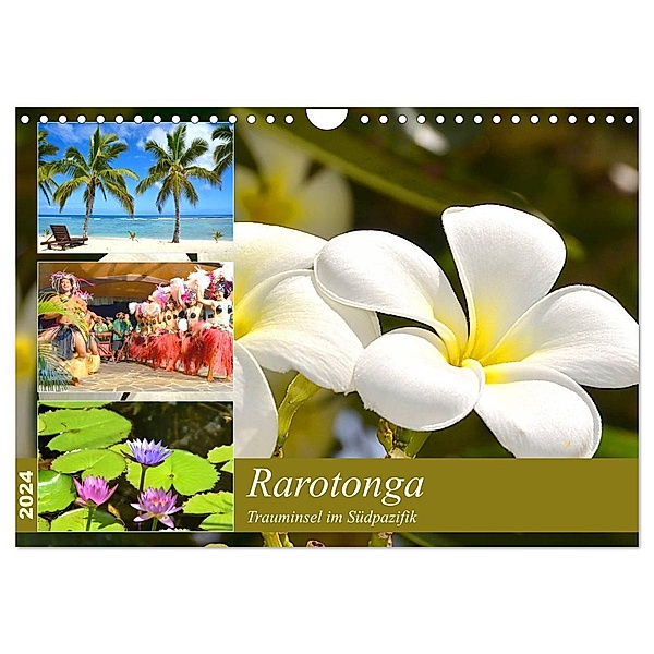 Rarotonga - Trauminsel im Südpazifik. (Wandkalender 2024 DIN A4 quer), CALVENDO Monatskalender, Nina Schwarze