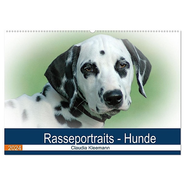 Rasseportraits - Hunde (Wandkalender 2024 DIN A2 quer), CALVENDO Monatskalender, Claudia Kleemann