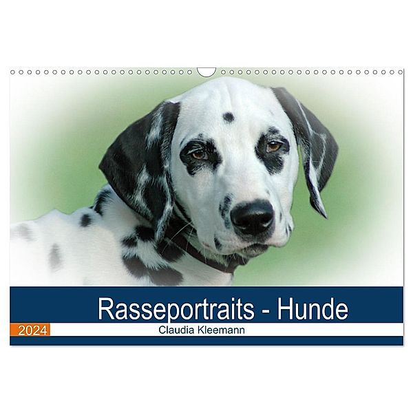 Rasseportraits - Hunde (Wandkalender 2024 DIN A3 quer), CALVENDO Monatskalender, Claudia Kleemann