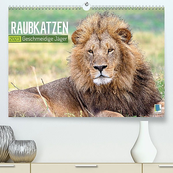 Raubkatzen: Geschmeidige Jäger (Premium, hochwertiger DIN A2 Wandkalender 2023, Kunstdruck in Hochglanz), Calvendo