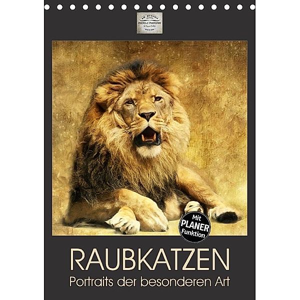 Raubkatzen - Portraits der besonderen Art (Tischkalender 2017 DIN A5 hoch), Angela Dölling
