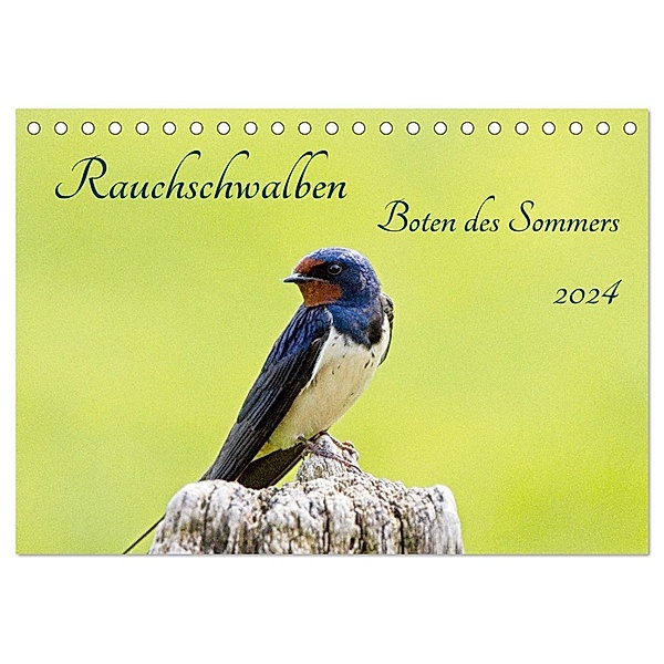 Rauchschwalben - Boten des Sommers (Tischkalender 2024 DIN A5 quer), CALVENDO Monatskalender, Kathrin Voss