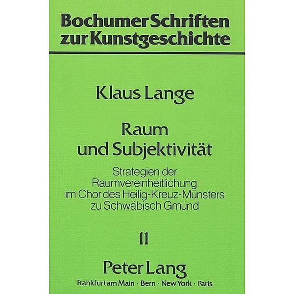 Raum und Subjektivität, Klaus Lange