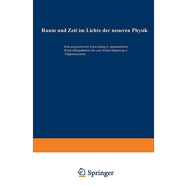 Raum und Zeit im Lichte der neueren Physik, Hans Witte