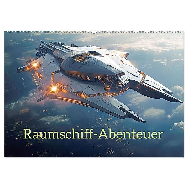 Raumschiff-Abenteuer (Wandkalender 2025 DIN A2 quer), CALVENDO Monatskalender, Calvendo, Liselotte Brunner-Klaus
