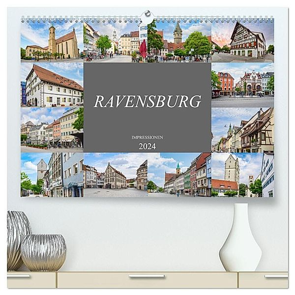 Ravensburg Impressionen (hochwertiger Premium Wandkalender 2024 DIN A2 quer), Kunstdruck in Hochglanz, Dirk Meutzner