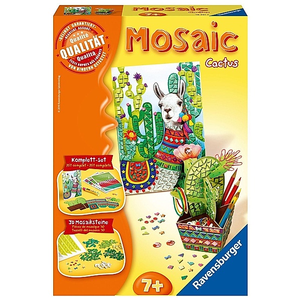 Ravensburger 18351 Mosaic Midi Kaktus, DIY für Kinder ab 7 Jahren