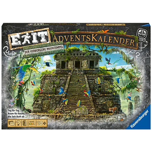 Ravensburger Verlag Ravensburger 18956 - EXIT Adventskalender - Der verborgene Mayatempel - 24 Rätsel für EXIT-Begeisterte ab 10 Jahren