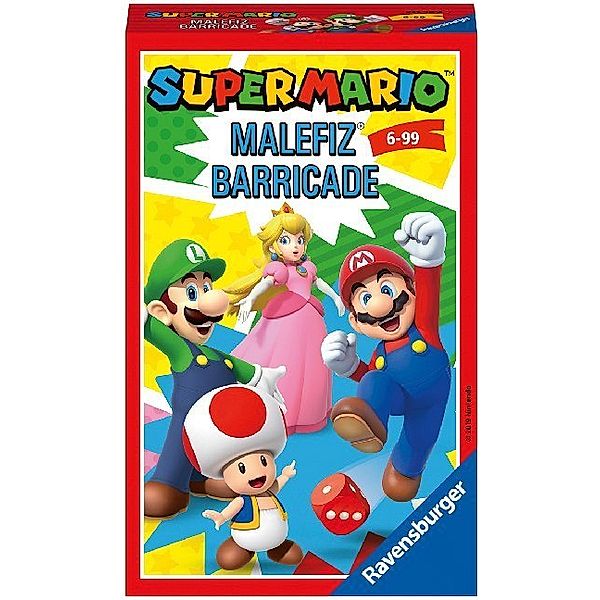 Ravensburger Verlag Ravensburger 20529 - Super Mario Malefiz, Mitbringspiel für 2-4 Spieler, ab 6 Jahren, kompaktes Format, Reisespiel, Spieleklassiker