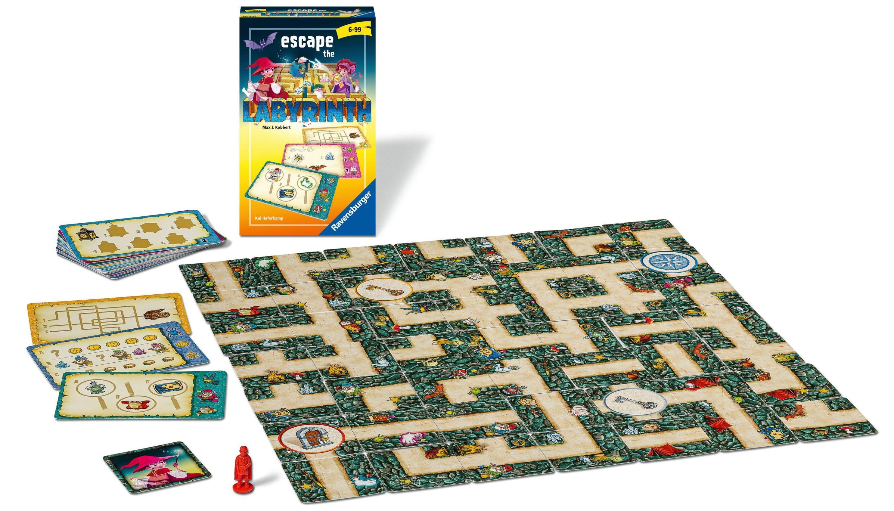 Ravensburger 20543 - Escape the Labyrinth, Mitbringspiel für 1-4 Spieler,  ab 5 Jahren, kompaktes Format, Reisespiel | Weltbild.at