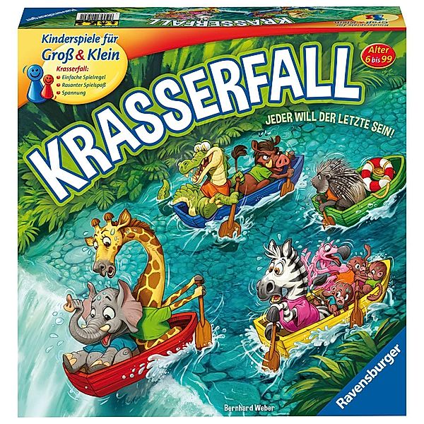 Ravensburger Verlag Ravensburger 20569 - Krasserfall - rasantes Brettspiel für Familien und Kinder - Wettkampf für 2 bis 4 Spieler, Gesellsc, Bernhard Weber