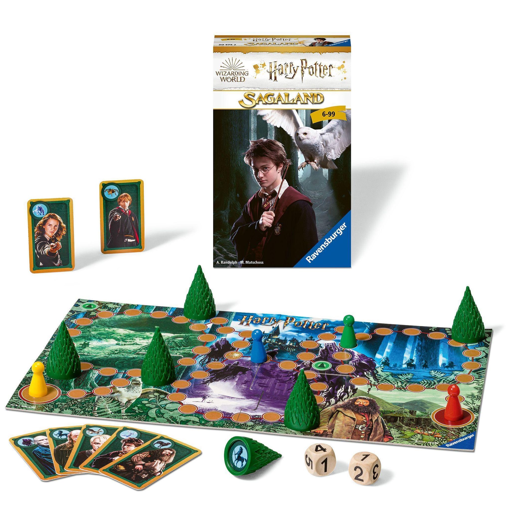 Ravensburger 20575 - Harry Potter Sagaland, Mitbringspiel für 2-4 Spieler,  ab 6 Jahren, kompaktes Format, Reisespiel, Kr