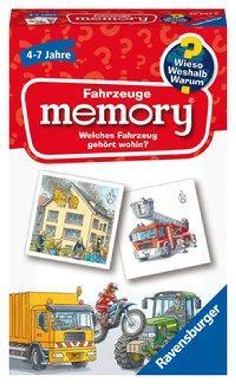 Ravensburger 20647 - Fahrzeuge memory® Wieso? Weshalb? Warum? der  Spieleklassike