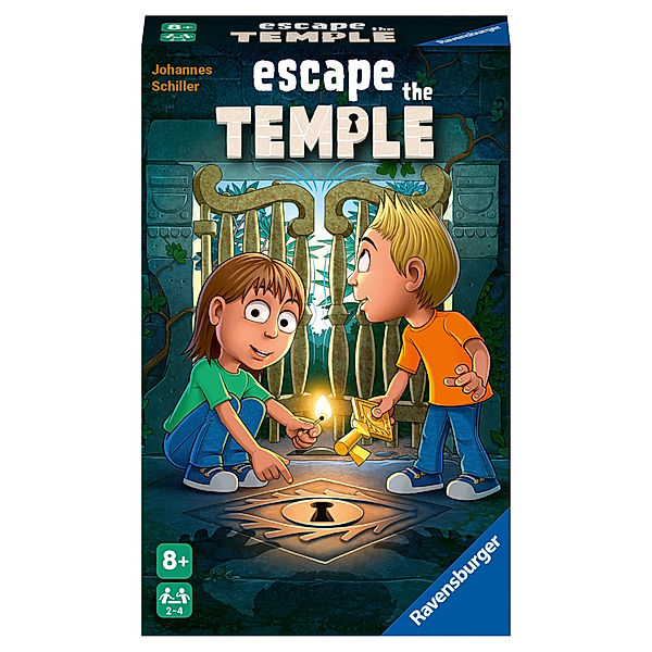 Ravensburger Verlag Ravensburger 20963 - Escape the temple, Brettspiel für Kinder ab 8 Jahren, Familienspiel für Kinder und Erwachsene, Klassiker für 2-4 Spieler, Johannes Schiller