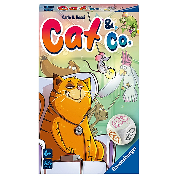 Ravensburger Verlag Ravensburger 20964- Cat & Co. - Würfel-Merkspiel, Spiel für Kinder ab 6 Jahren - Gesellschaftspiel geeignet für 2-5 Spieler, Carlo A. Rossi