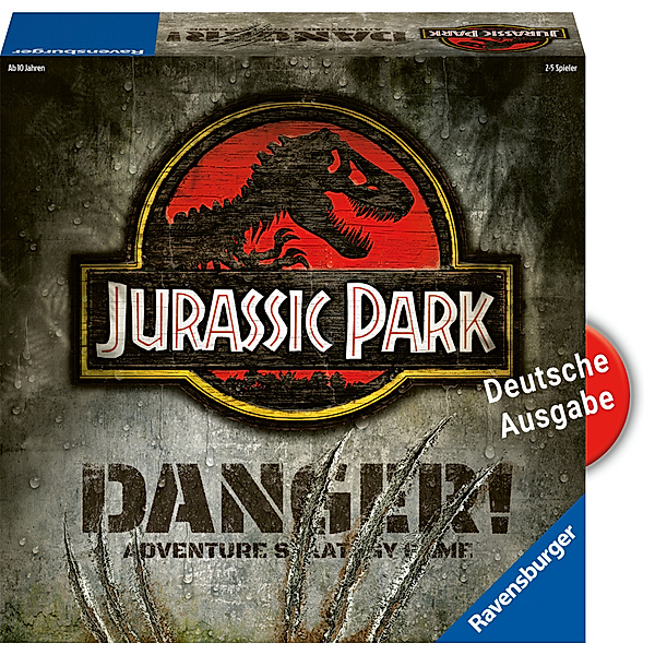 Ravensburger Verlag Ravensburger 20965 - Jurassic Park - Danger! - Deutsche Ausgabe des Strategiespiels mit Nervenkitzel für 2-5 Spieler ab 10 Jahren, Prospero Hall