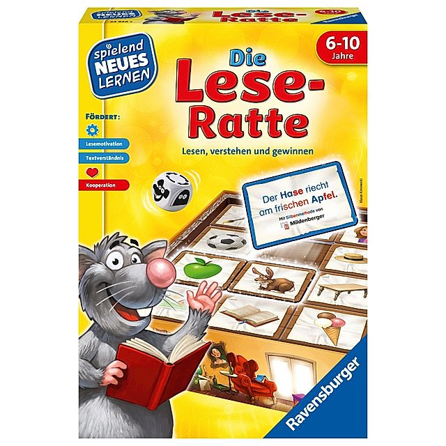 Ravensburger 24956 - Die Lese-Ratte - Spielen und Lernen für Kinder,  Lernspiel für Kinder ab 6-10 Jahren, Spielend Neues | Weltbild.at