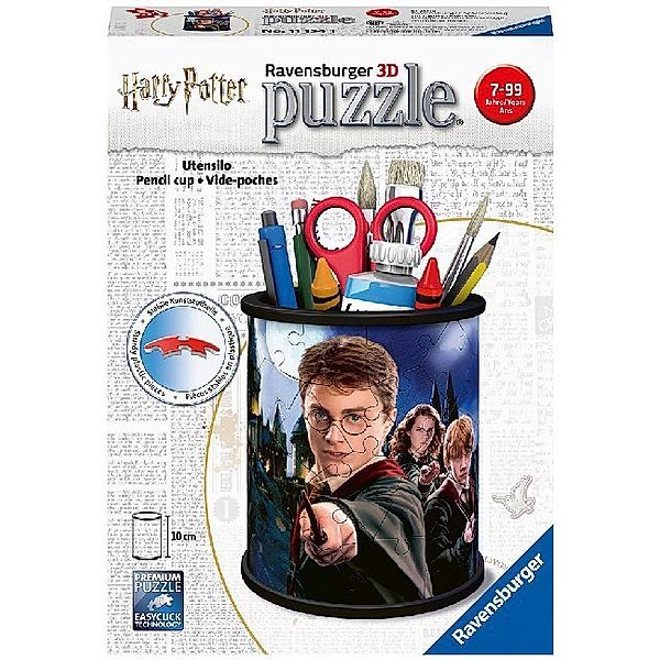 Ravensburger Verlag Ravensburger 3D Puzzle 11154 - Utensilo Harry Potter - 54 Teile - Stiftehalter für Harry Potter Fans ab 6 Jahren, Schreibtisch-Organizer für Kinder