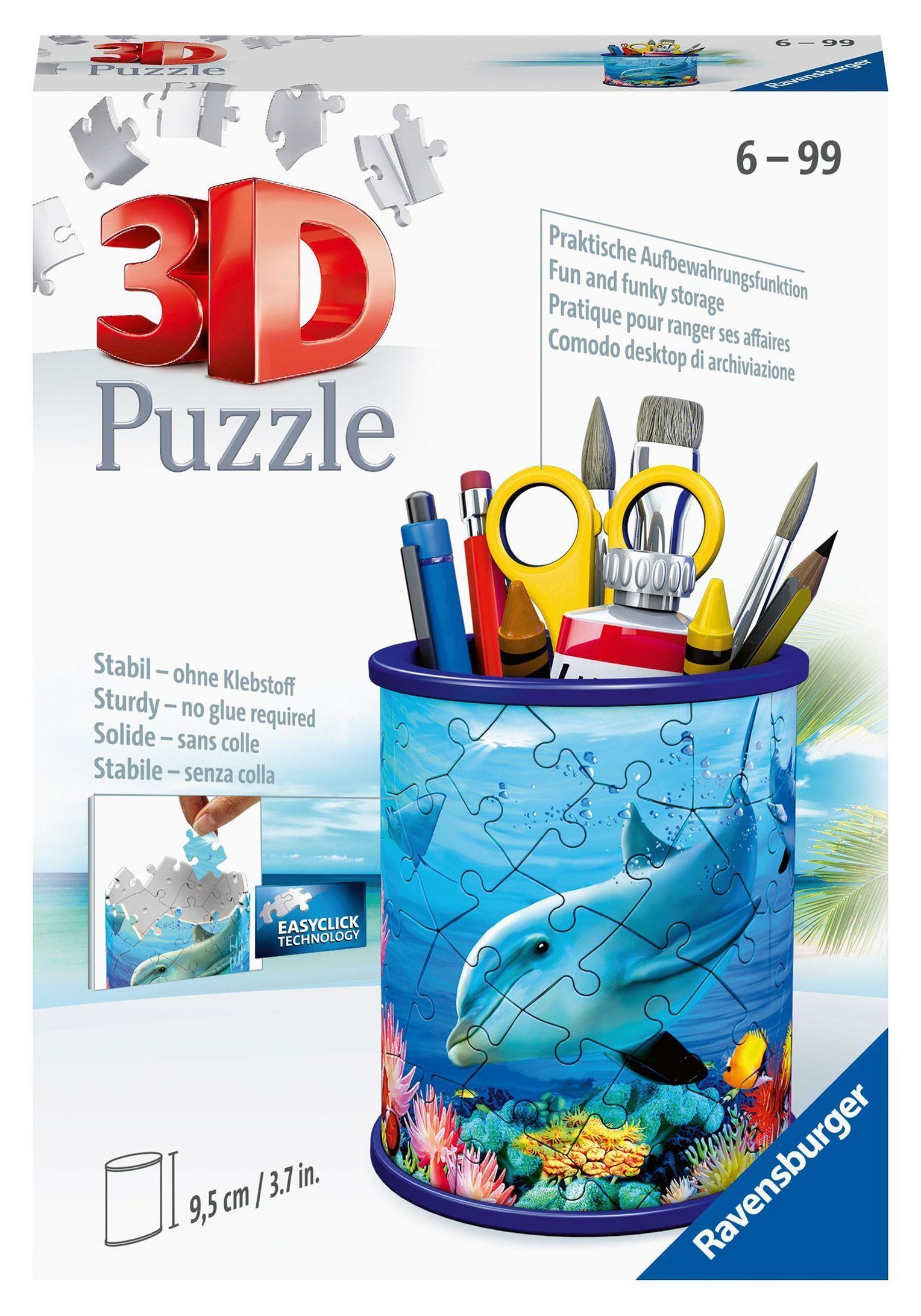 Ravensburger 3D Puzzle 11176 - Utensilo Unterwasserwelt - 54 Teile -  Stiftehalter für Tierliebhaber ab 6 Jahren, Schreib | Weltbild.de
