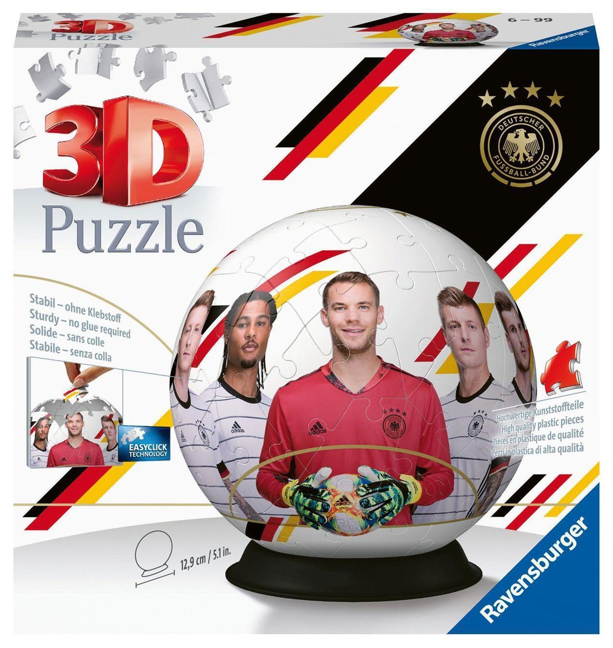 Ravensburger 3D Puzzle 11181 - Puzzle-Ball Die Mannschaft - 72 Teile -  Puzzle-Ball zur EM für Fußball Fans ab 6 Jahren | Weltbild.de