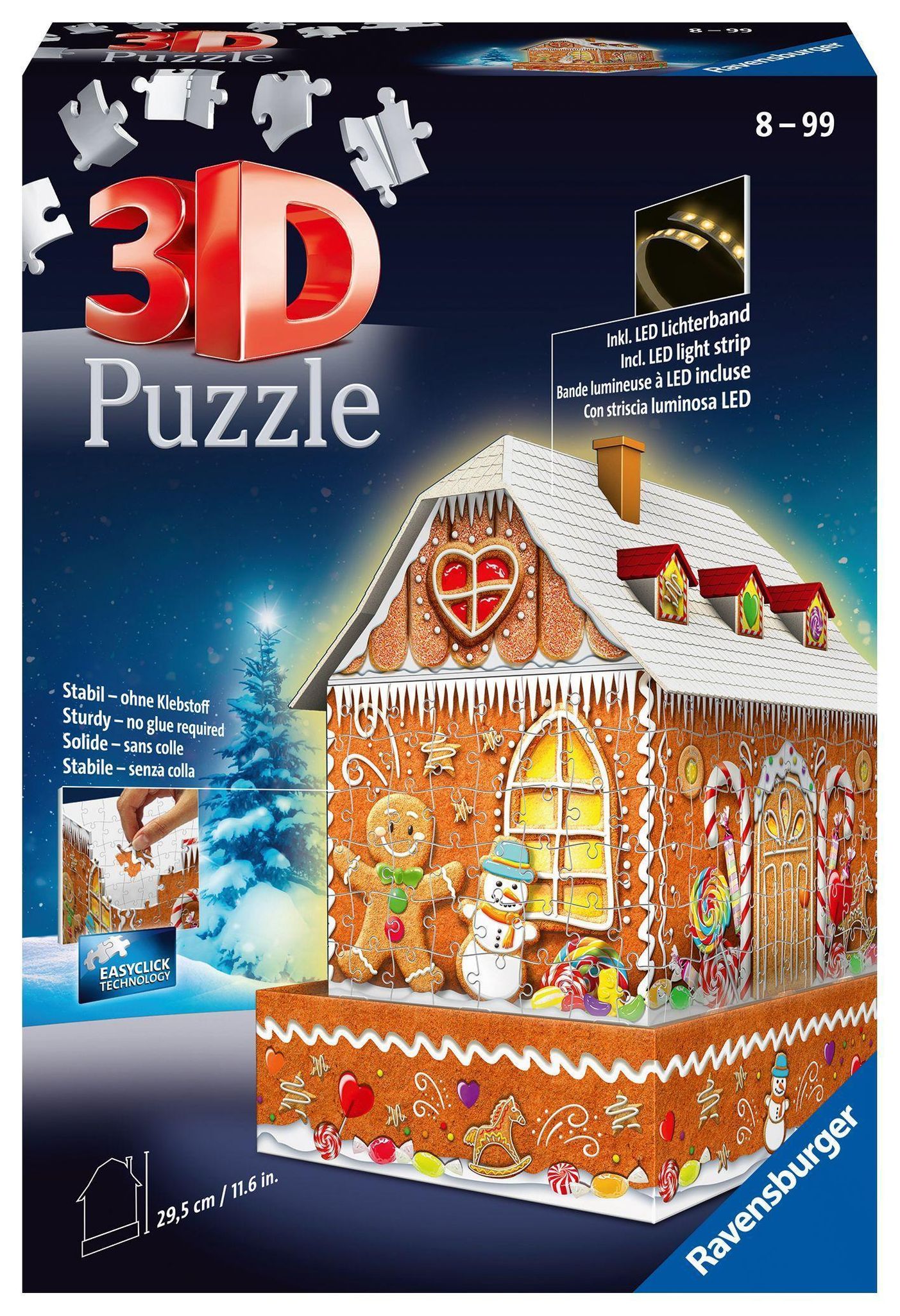 Ravensburger 3D Puzzle 11237 - Lebkuchenhaus bei Nacht - 216 Teile -  Weihnachtsdeko für Erwachsene und Kinder ab 8 Jahre | Weltbild.at