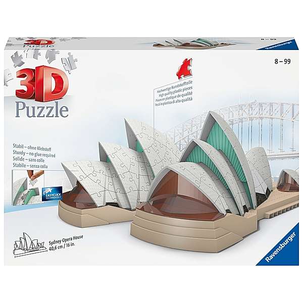 Ravensburger Verlag Ravensburger 3D Puzzle 11243 - Sydney Opera House - 216 Teile - Das Opernhaus Sydney zum selber Puzzeln ab 8 Jahren