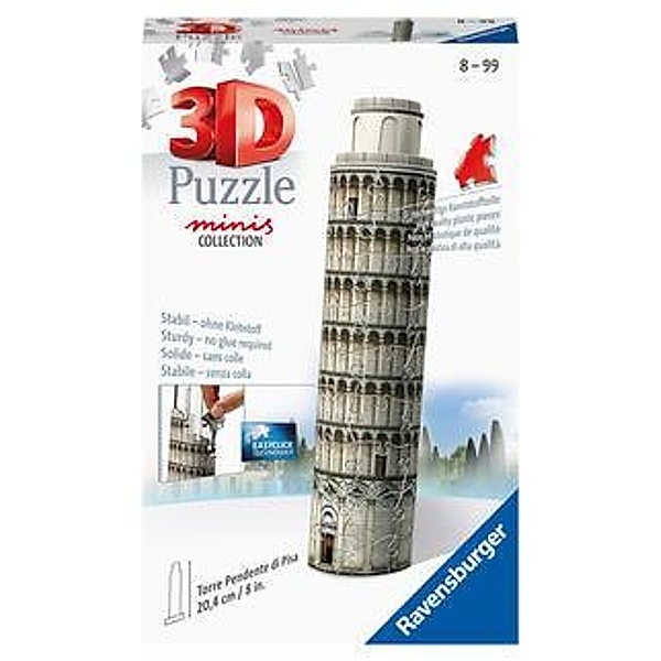 Ravensburger 3D Puzzle 11247 - Mini Schiefer Turm von Pisa - 54 Teile - ab 8 Jahren