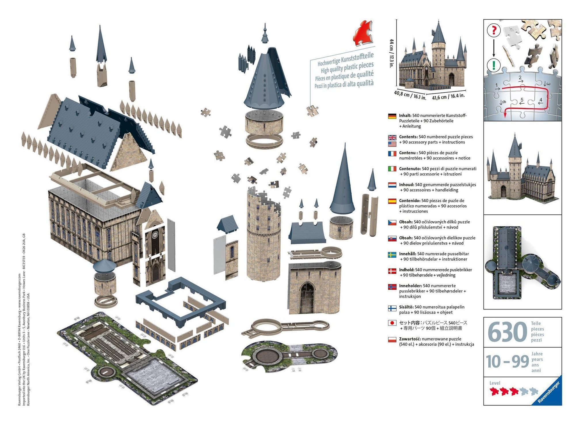 Ravensburger 3D Puzzle 11259 - Harry Potter Hogwarts Schloss - Die Große  Halle - 540 Teile - Für alle Harry Potter Fans ab 10 Jahren | Weltbild.at