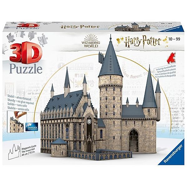 Ravensburger Verlag Ravensburger 3D Puzzle 11259 - Harry Potter Hogwarts Schloss - Die Große Halle - 540 Teile - Für alle Harry Potter Fans ab 10 Jahren